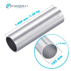 Alüminyum Boru Dış Çap 102mm  Et Kalınlık 1,5mm